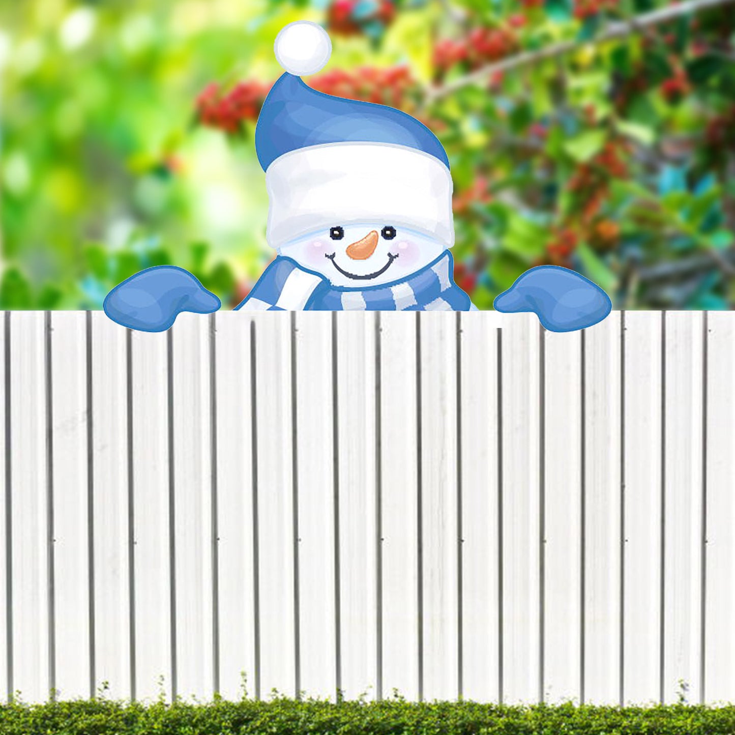 Christmas Themed Garden Fence Top Decoration