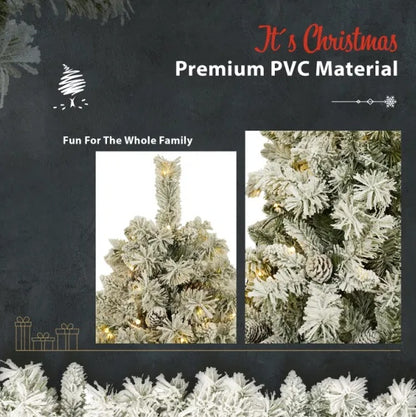 Pre-lit Artificial Christmas Tree 4-Piece Set