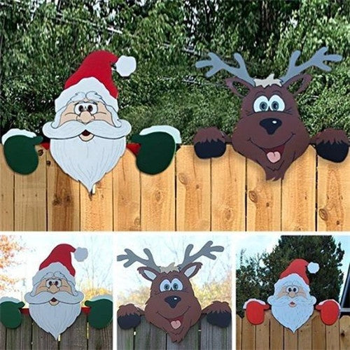 Christmas Themed Garden Fence Top Decoration