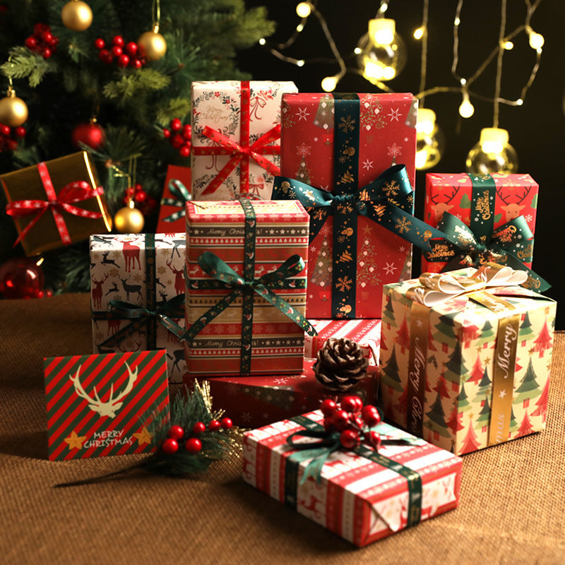 Golden Christmas Wrapping Paper