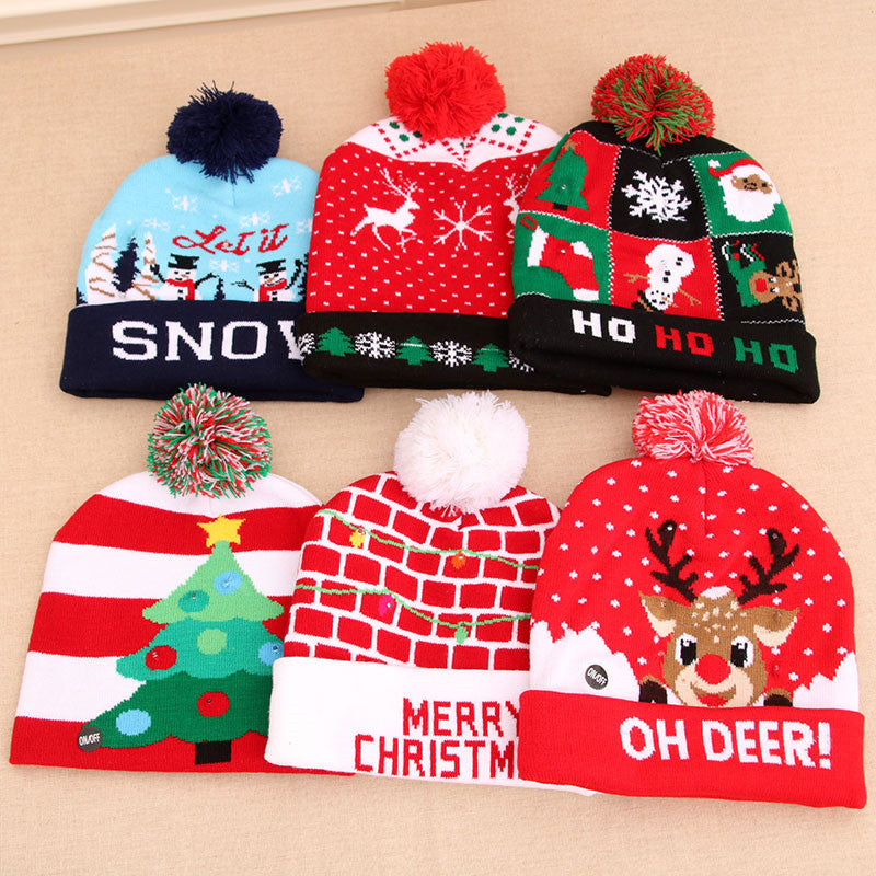 LED Christmas Knitted Beanie