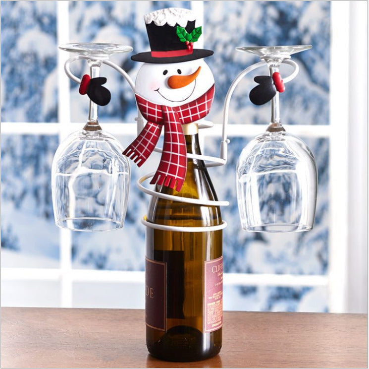 Christmas Snowman Wine Decor