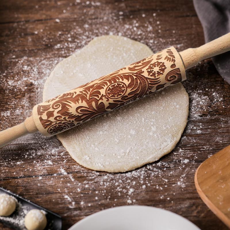 Christmas Printing Rolling Pin