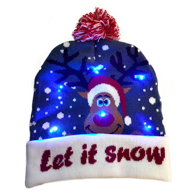 LED Christmas Knitted Beanie