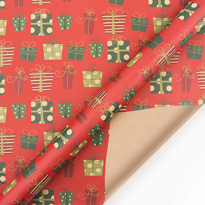 Vintage Christmas Kraft Wrapping Paper