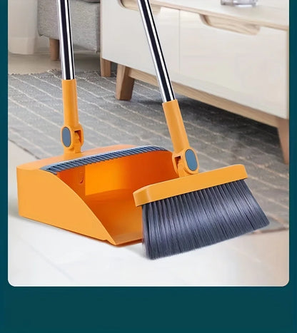 Long Handle Floor Cleaning Broom Dustpan Set