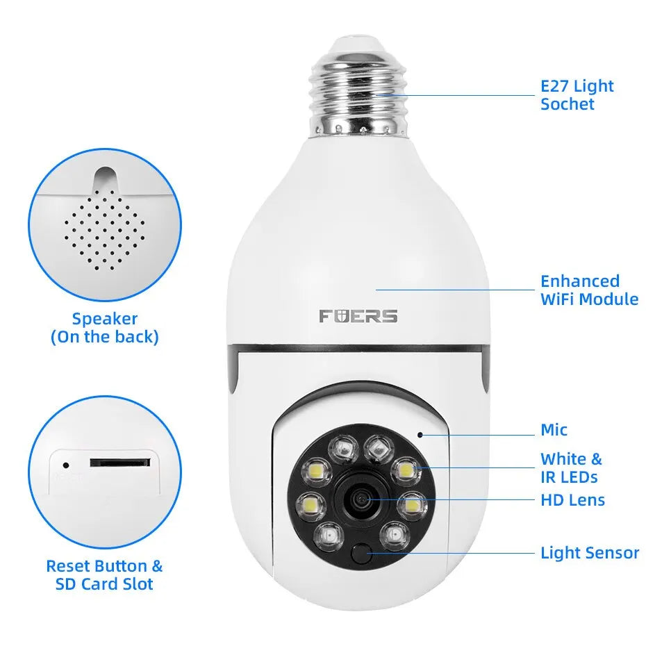 Wireless Night Vision 2MP Home Security Camera