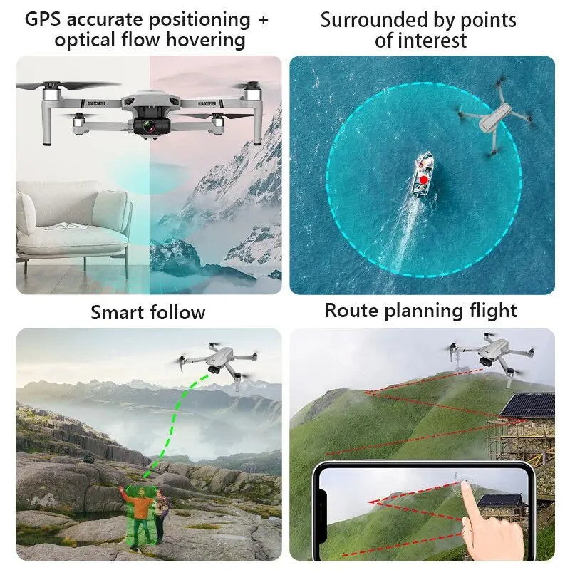 4K Professional Mini GPS Drone Camera Brushless