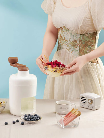 Hand-Operated Shaved Ice Milk Shake Making Machine