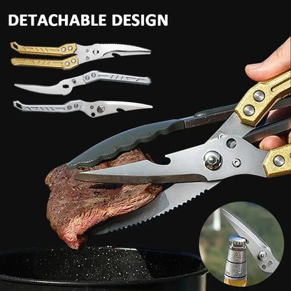 Stainless Steel Chicken Bone Kitchen Scissors Cutter