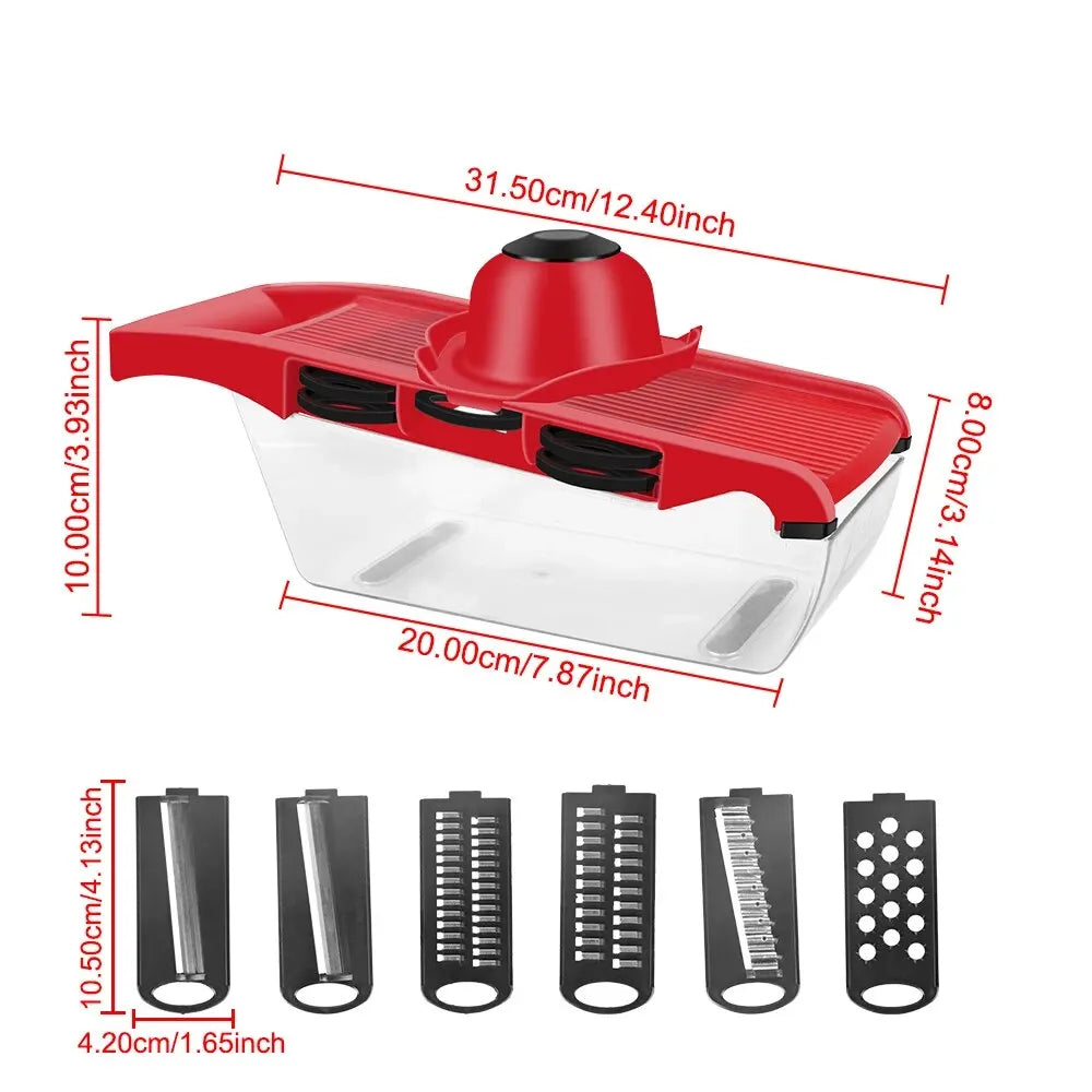 Multi-function 6 Blades Grater Vegetable Cutter