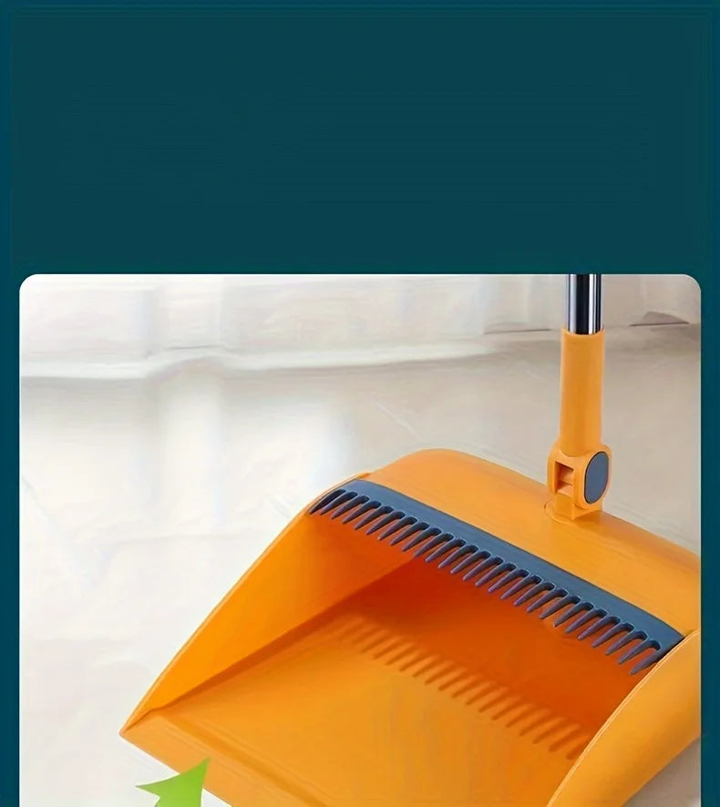 Long Handle Floor Cleaning Broom Dustpan Set