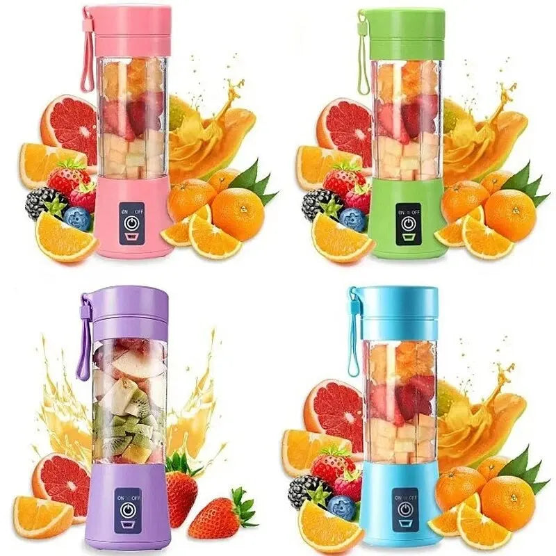 Electric Portable Rechargeable 6 Blade Mini Juicer