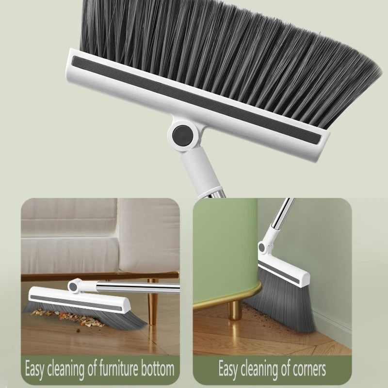 Thickened Long Handled Floor Brush and Vacuum Cleaner