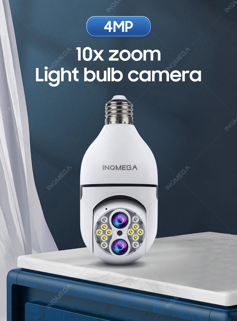 4MP 10X ZOOM Light Bulb Security Camera