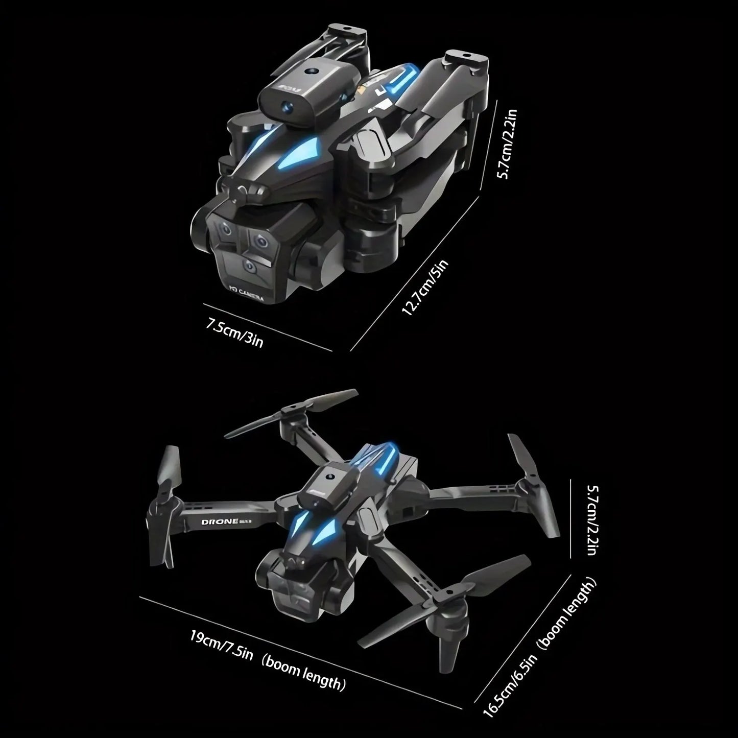 8K HD RC Foldable Drone 3 Cameras