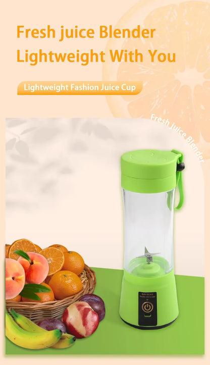 Portable Electric Mini Bottle Juicer 6 Blades