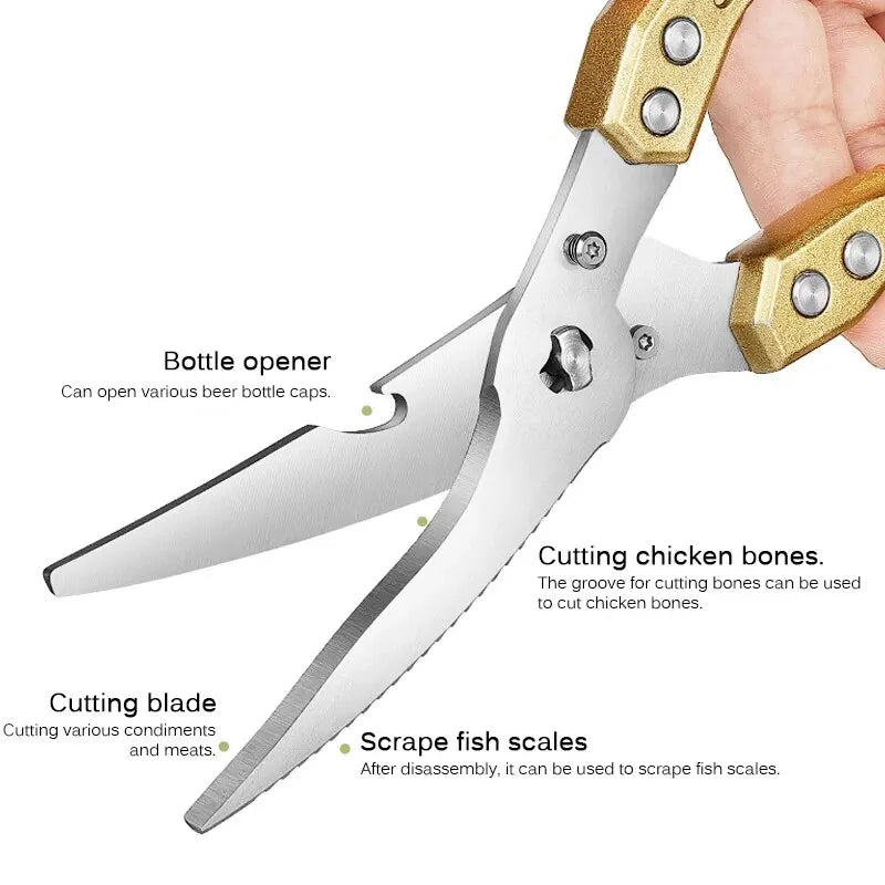 Stainless Steel Chicken Bone Kitchen Scissors Cutter