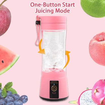 Portable Electric Mini Bottle Juicer 6 Blades