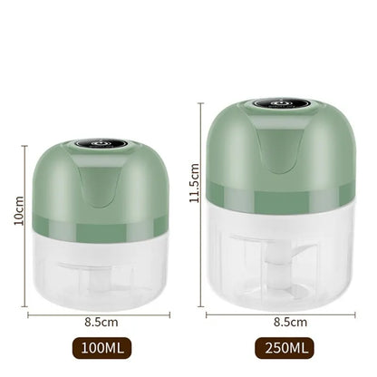 1pc Green/White Electric Kitchen Garlic Chopper