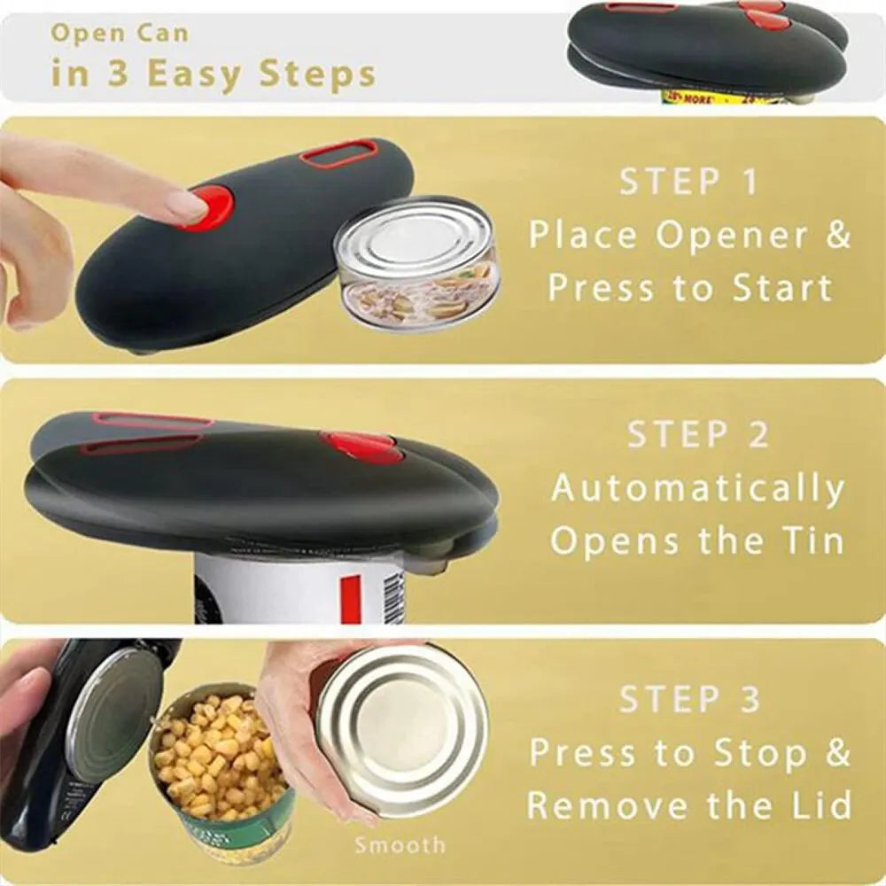 Electric Can Opener with A Simple Push