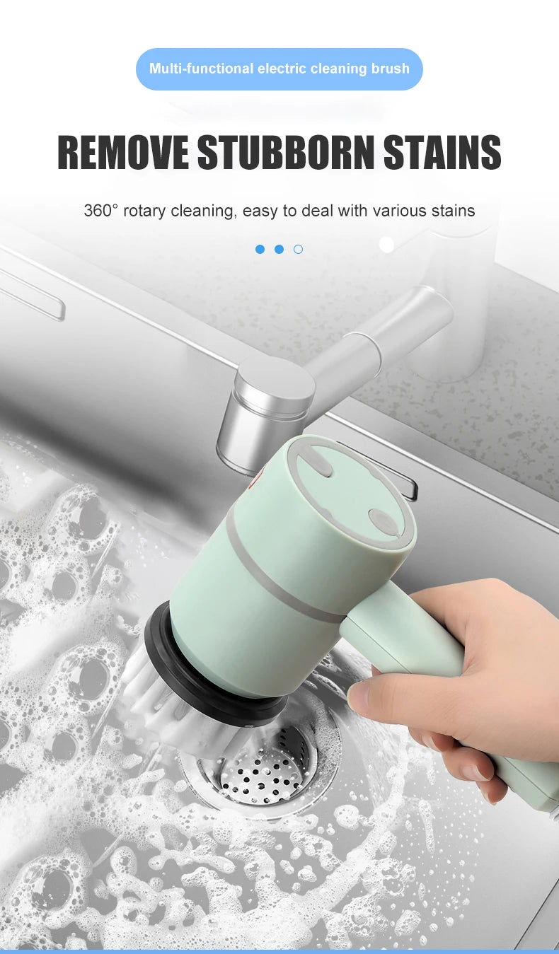 Multi-functional Rechargeable Electric Cleaning Brush