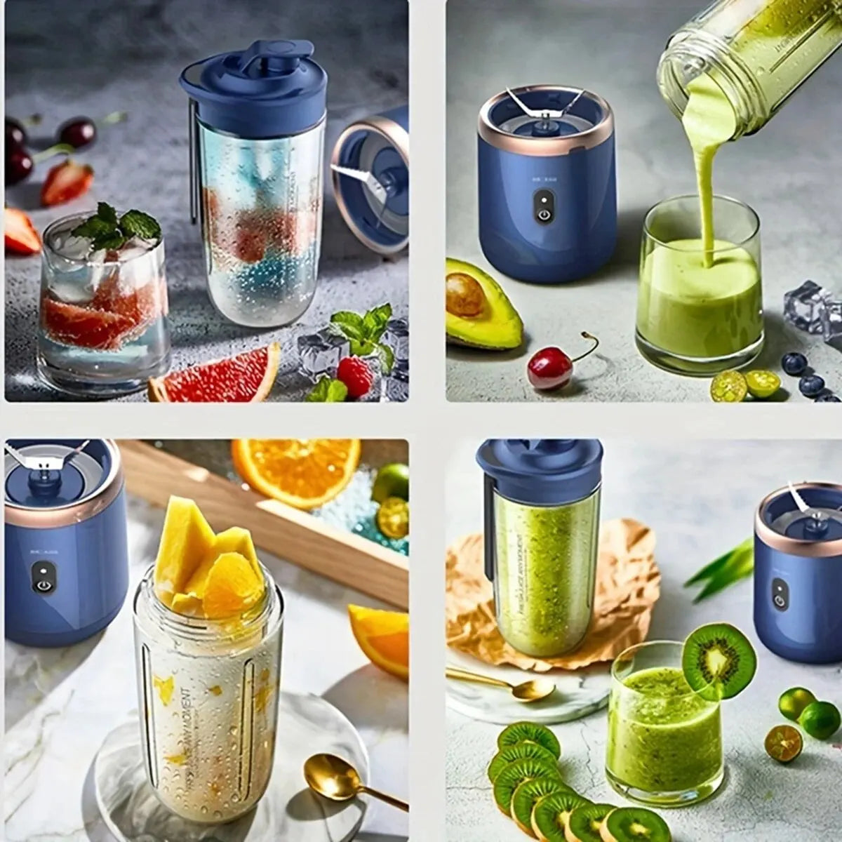 Portable Stainless Steel6 Blade Juicer Blender