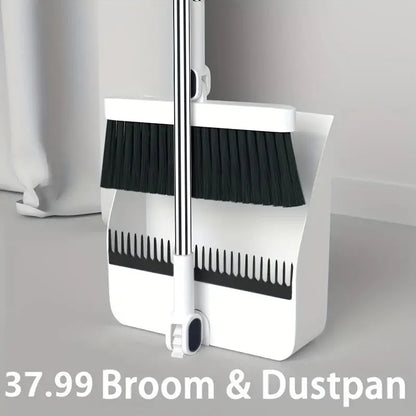 Long Handle Floor Cleaning Broom Dustpan Set