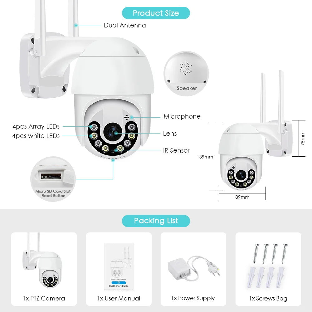 4MP 4K Wireless Home Security Smart Camera