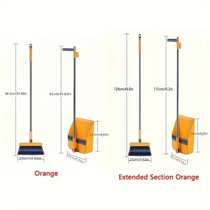 Long Handle Floor Cleaning Broom Dustpan Set