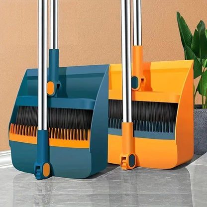 Long Handle Floor Cleaning Broom Dustpan Set