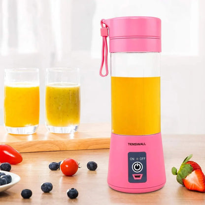 Electric Portable Rechargeable 6 Blade Mini Juicer