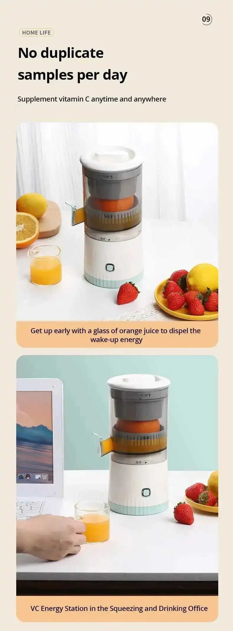 Multifunctional Portable Automatic Juicer Blender