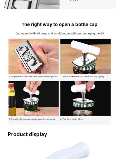 Stainless Steel Quick Bottle Opener Adjustable