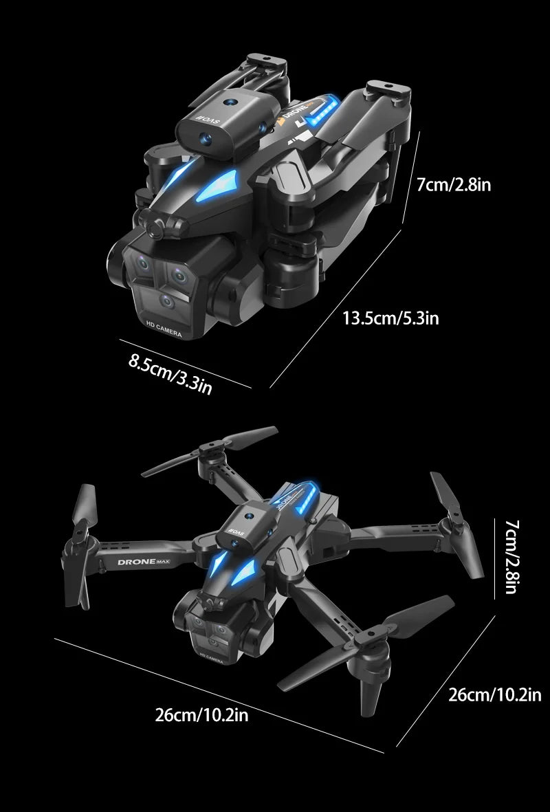 8K HD RC Foldable Drone 3 Cameras