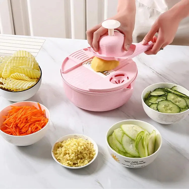 1Pc Green/Blue/Pink Multifunctional Vegetable Chopper