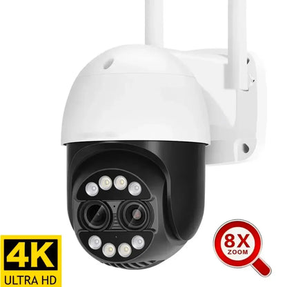 WiFi IP 8MP Dual Lens Home Security Camera