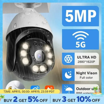 5G 4MP/5MP Alexa Wireless Bulb Camera