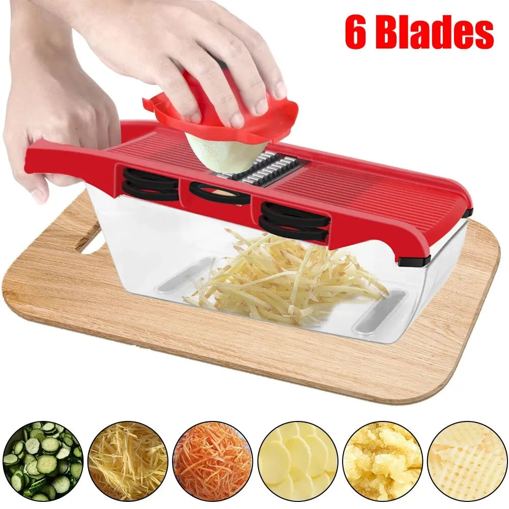 Multi-function 6 Blades Grater Vegetable Cutter