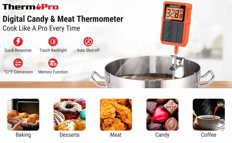 Digital Instant Reading BBQ Meat Oven Grill Thermometer