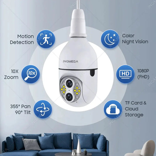 4MP 10X ZOOM Light Bulb Security Camera