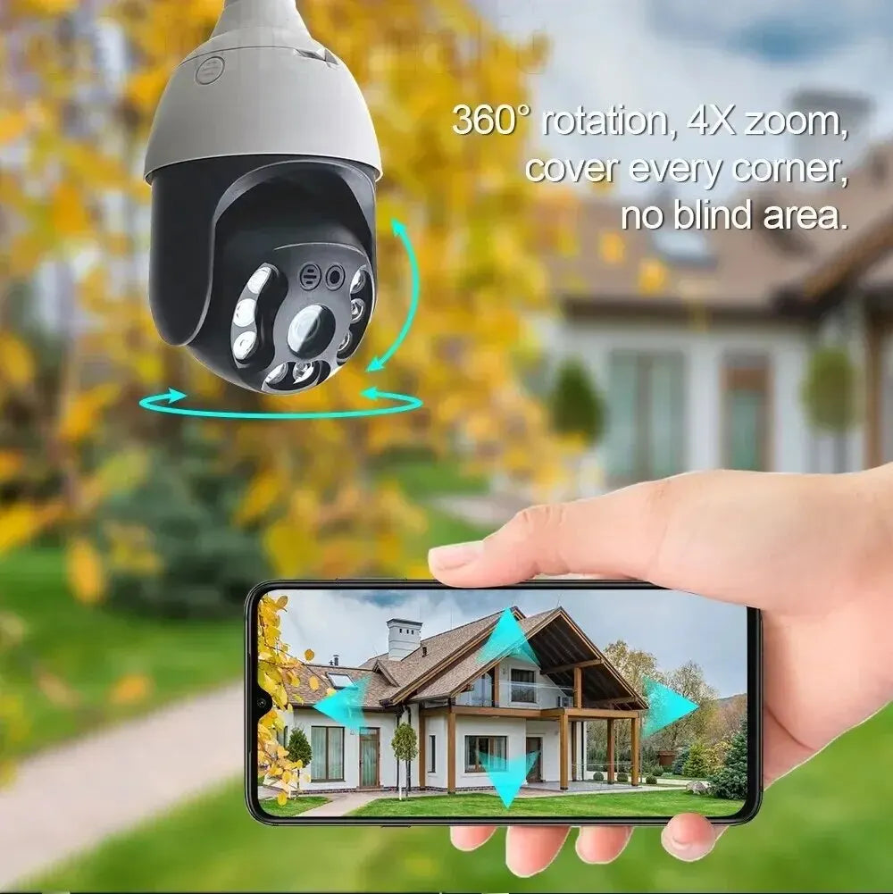 5G 4MP/5MP Alexa Wireless Bulb Camera