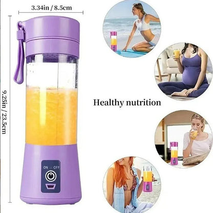 Electric Portable Rechargeable 6 Blade Mini Juicer