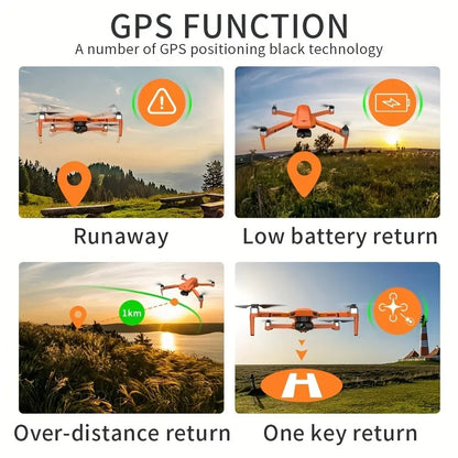 8K Professional Foldable RC Drone Dual Camera Brushless