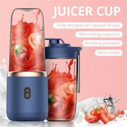 1pc Blue/Pink Portable Small Electric Juicer