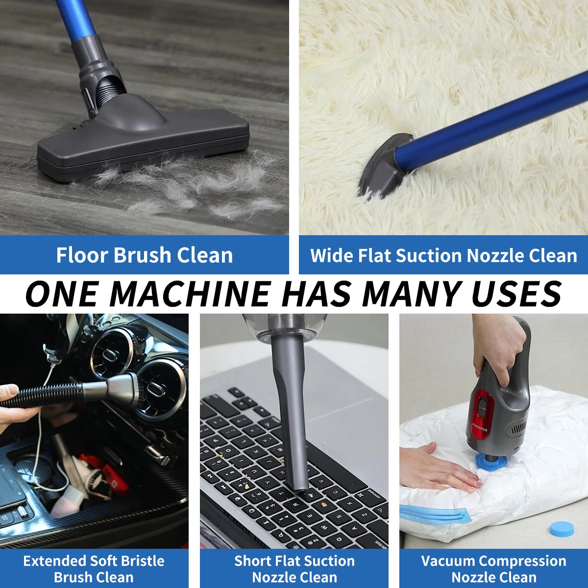 5 IN 1 Quick Clean Cordless Vacuum Cleaner