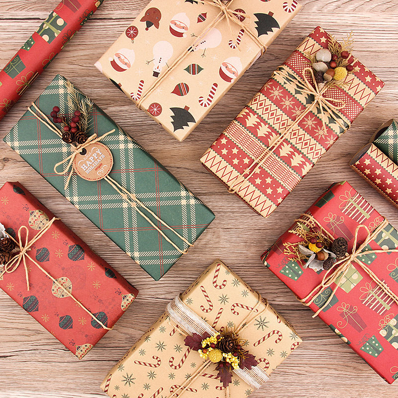 Vintage Christmas Kraft Wrapping Paper