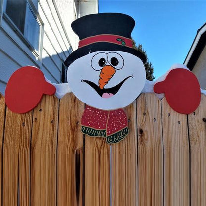 Christmas Themed Garden Fence Top Decoration