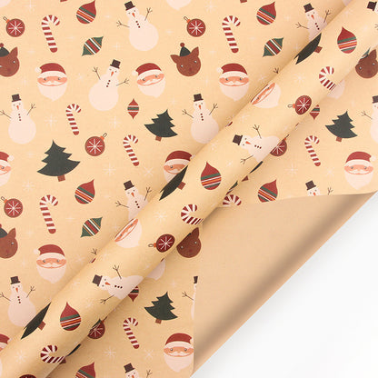 Vintage Christmas Kraft Wrapping Paper