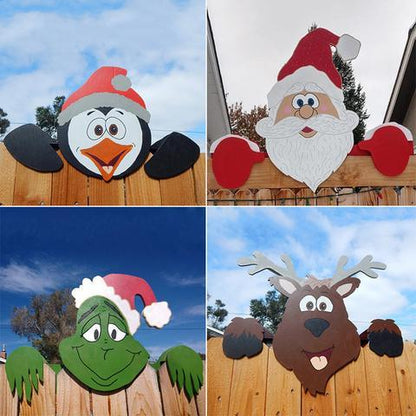 Christmas Themed Garden Fence Top Decoration